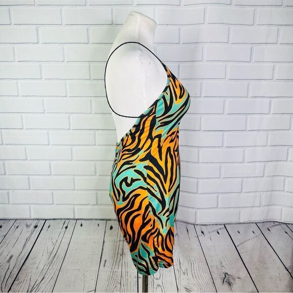 Shein Crisscross Backless Zebra Striped Cami Romper - Medium - Picture 11 of 13